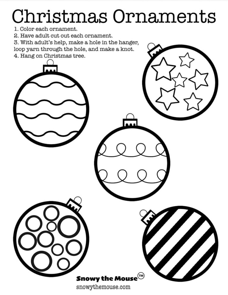 Snowy the Mouse - Printables - Christmas Ornaments Thumbnail