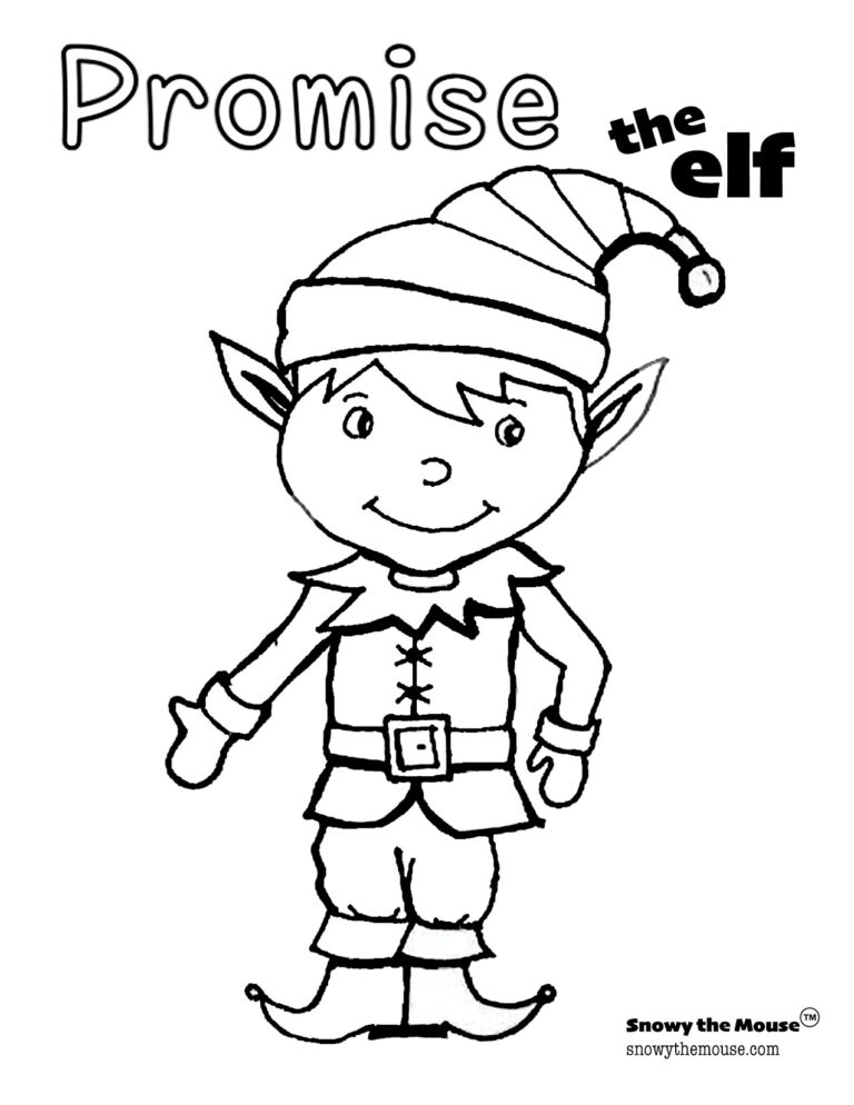 Snowy the Mouse - Coloring Pages - Promise the Elf Thumbnail