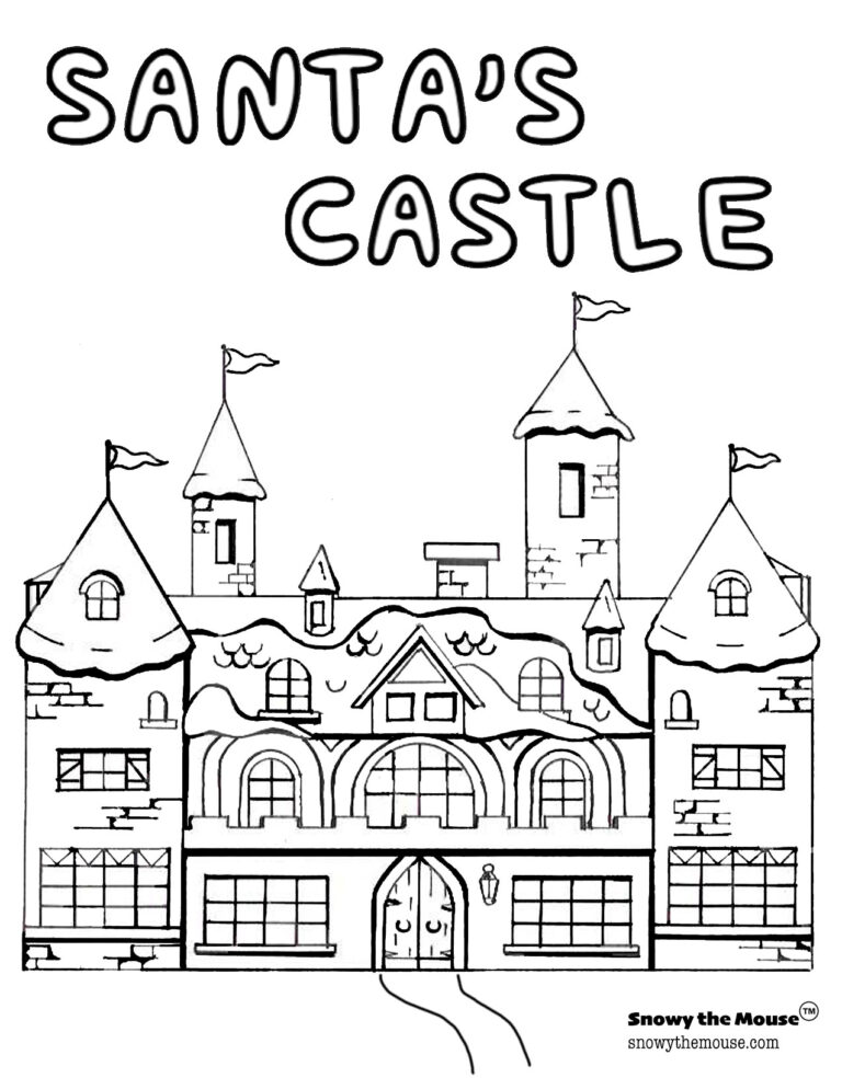 Snowy the Mouse - Coloring Pages - Santa's Castle Thumbnail