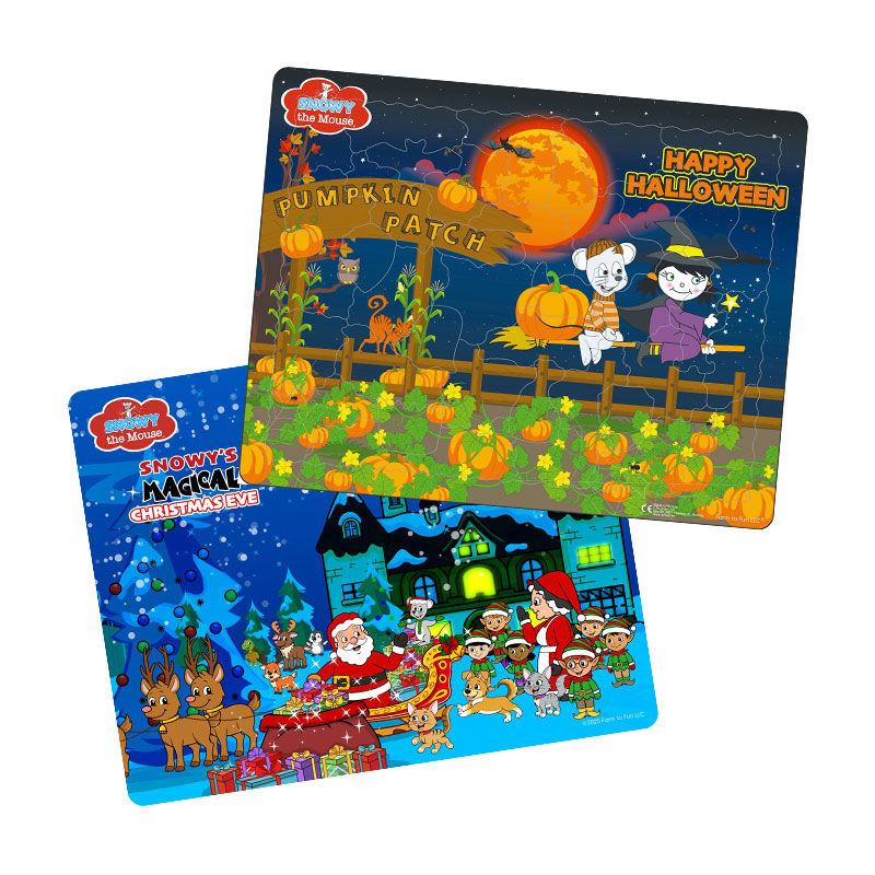 Snowy the Mouse - Products - Toys & Games - Snowy the Mouse™ 2-Pack Holiday Jigsaw Puzzle Set Snowy the Mouse - Products - Toys & Games - Snowy the Mouse™ 2-Pack Holiday Jigsaw Puzzle Set
