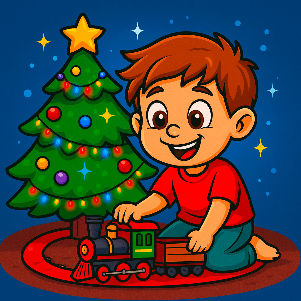 Snowy the Mouse - News - NORAD TRACKS SANTA: The 12 Most Wonder-Filled Questions About Santa’s Big Night - Kid with Train Set