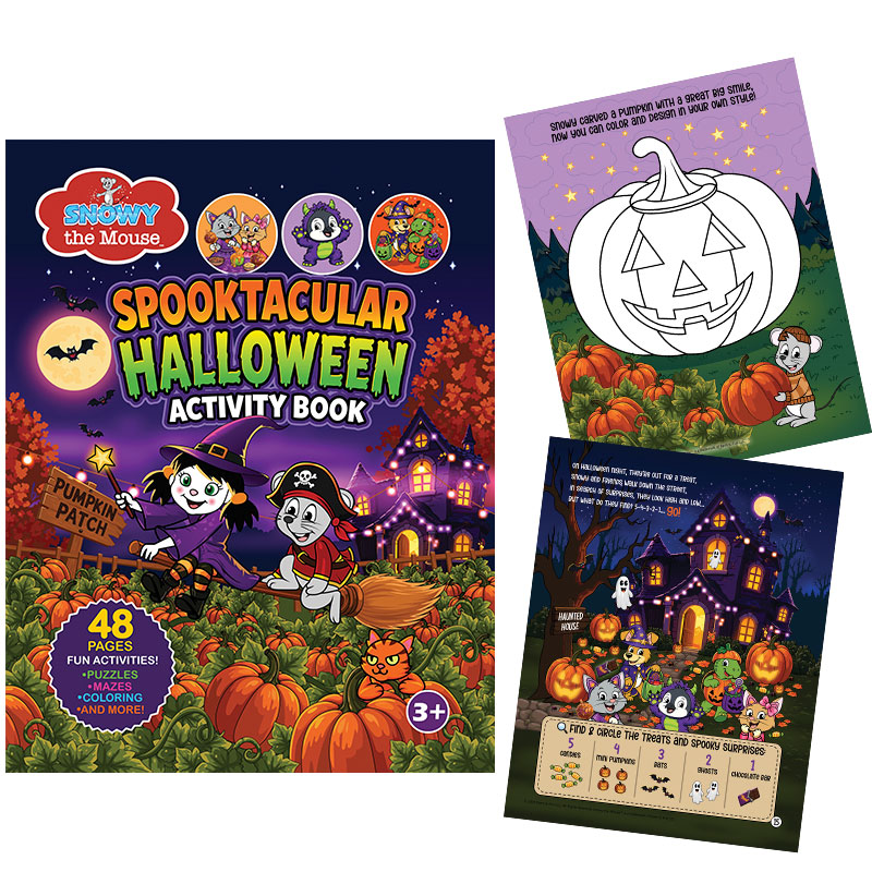 Snowy the Mouse - Products - Snowy the Mouse™ Spooktacular Halloween Activity Book