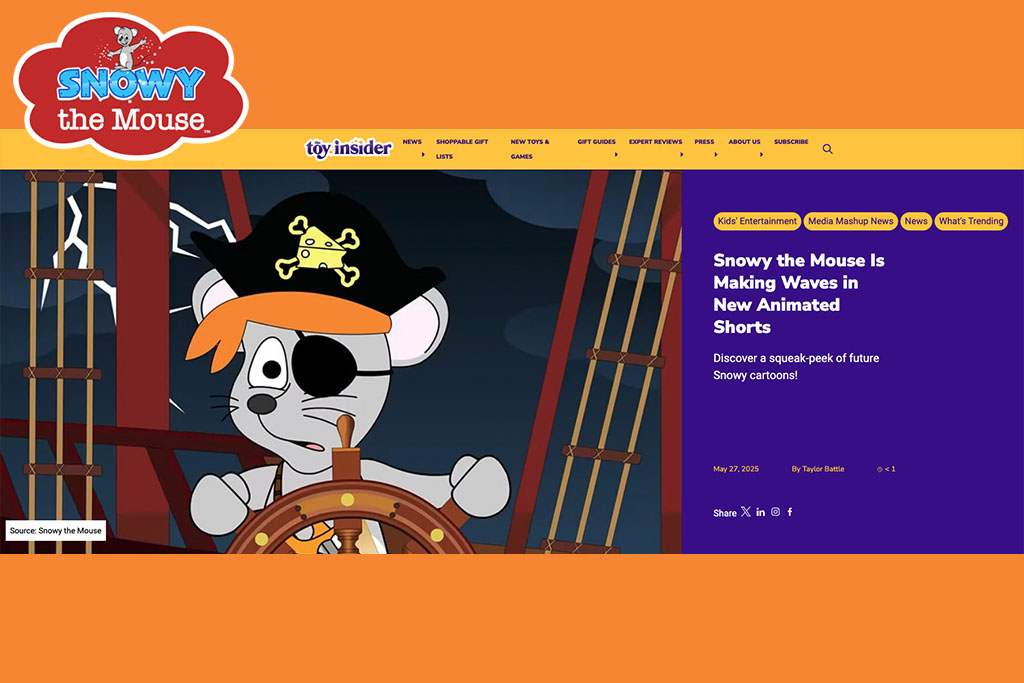 Snowy the Mouse - News - Snowy the Mouse™ Is Making Waves in New Animated Short